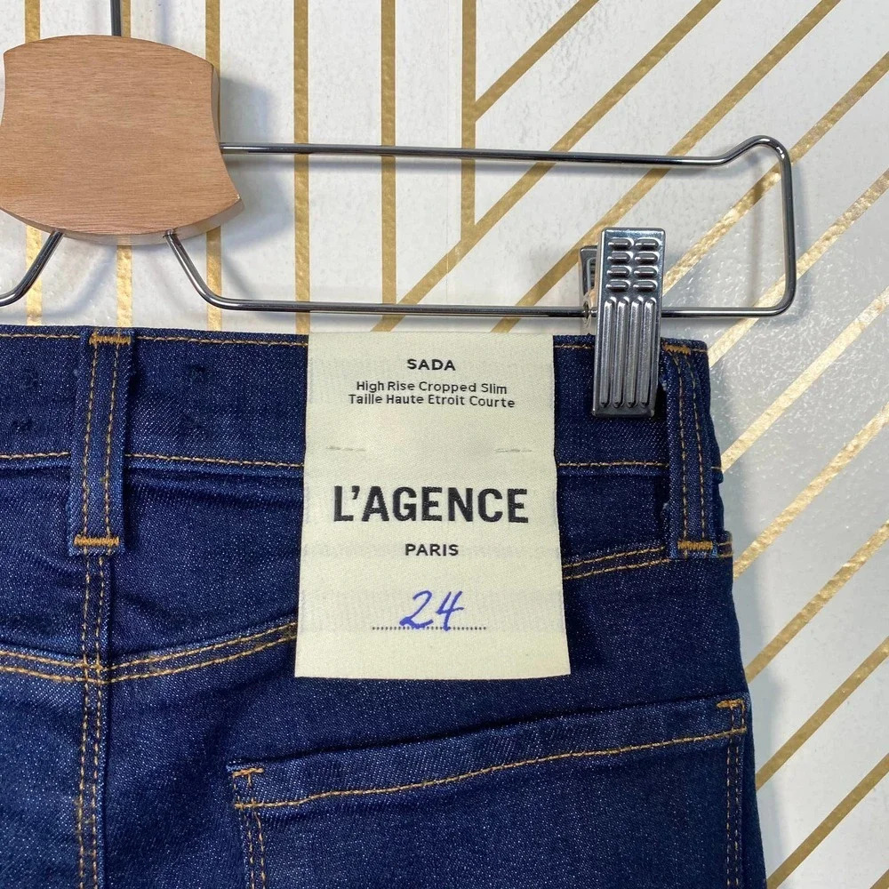 L'Agence Sada High Rise Crop Slim‎ Jeans Lexington - Picture 10 of 12